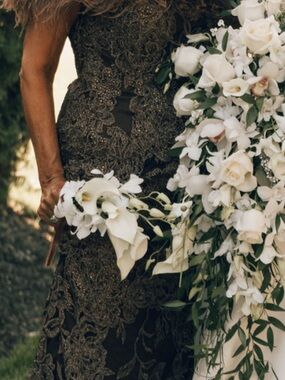 Elegant Dark Brown Lace Home Accent Dress Covering